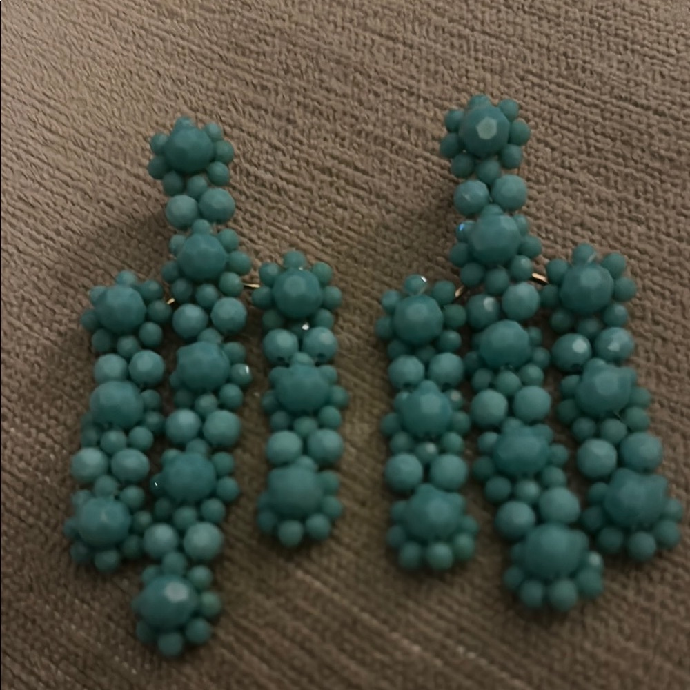 Elegant Turquoise Beaded Earrings